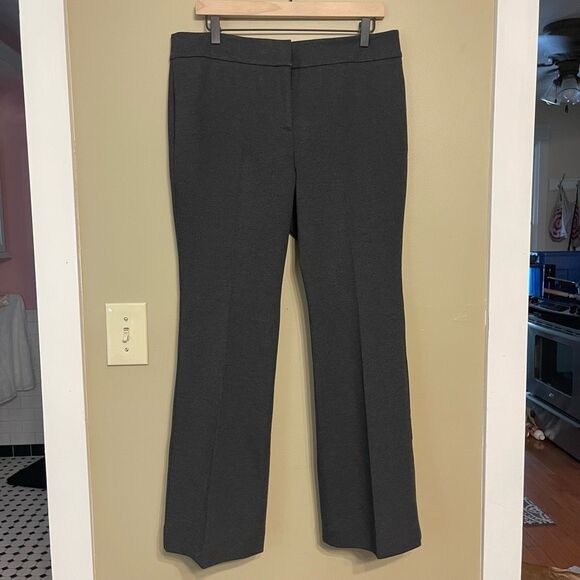 Talbots Womens Pleated Rayon Blend Dark Grey Dress Pants Petite 12 12P P12 - Picture 1 of 11
